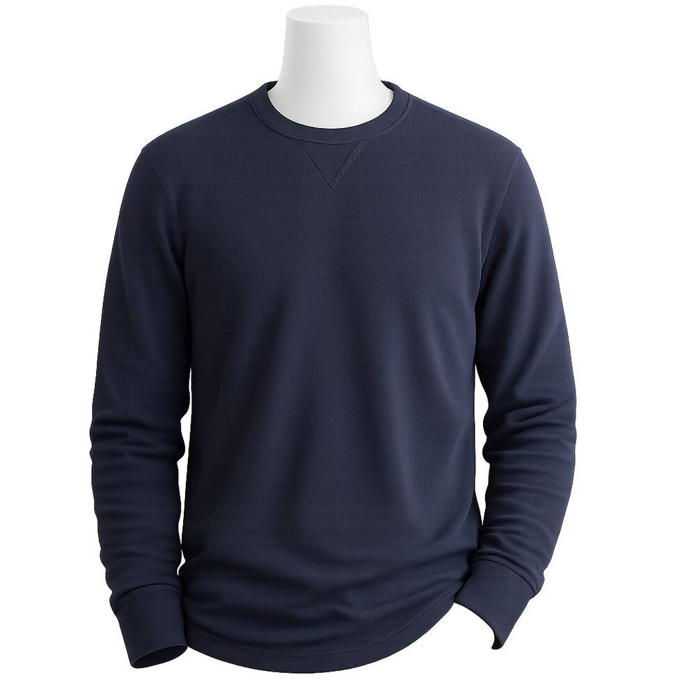 Eddie Bauer Waffle Knit Thermal Crew Neck - Size L